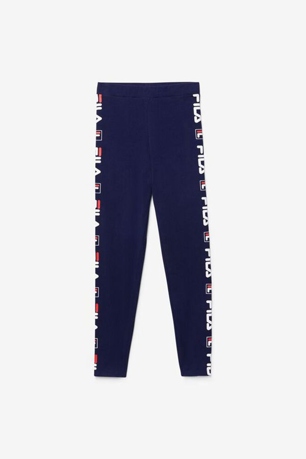 Leggins Fila Mujer Azul Marino / Blancas / Rojas - Parma High Waisted Workout - España 368057HBZ